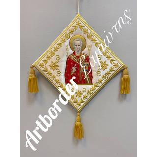 Embroidered epigonatio St. Nikolas KE103