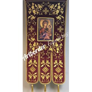 Embroidered banner Holy Mother , Lav 101 , 115cm. x 50cm.