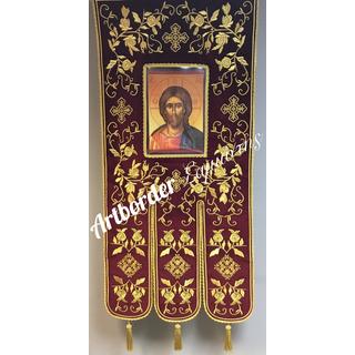 Embroidered banner Jesus , Lav 103 , 115cm. x 50cm.