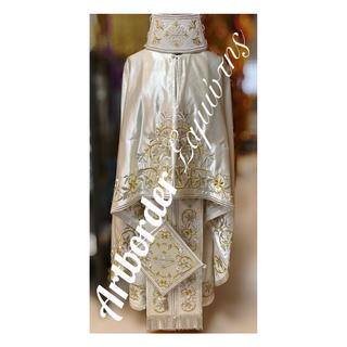 Embroidered priest vestment , Design Lilies