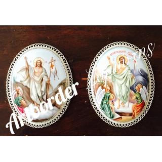 Russian handmade enamels , Resurrection